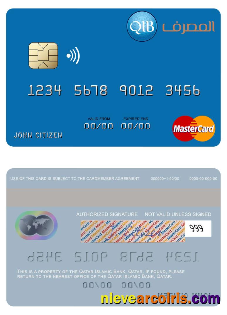 Qatar Islamic Bank mastercard